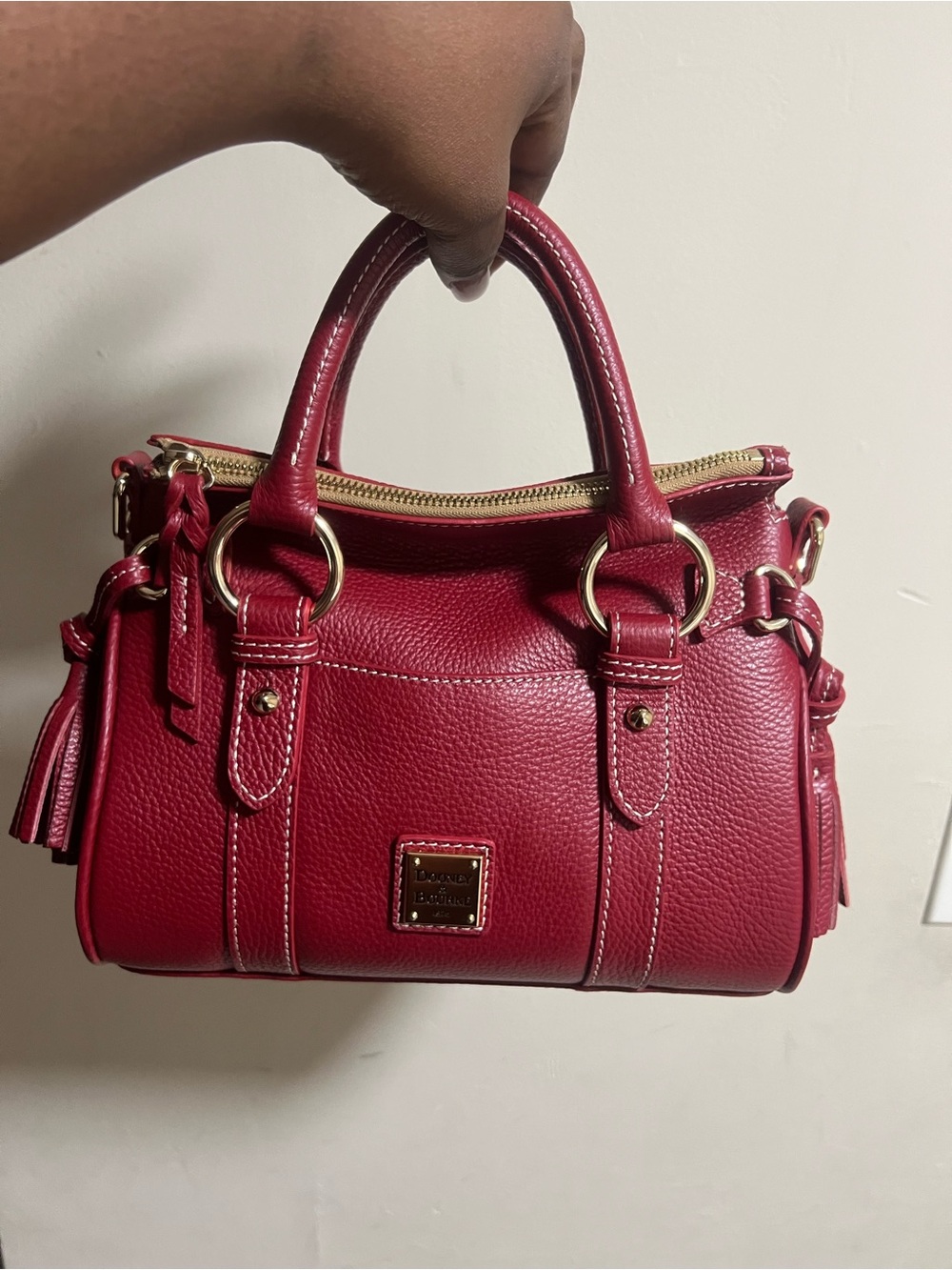 Dooney & Bourke Lucca Satchel in Cranberry - Picture 1 of 5
